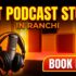 Podcast studio on rent in Ranchi with professional mic, camera and lighting setup for video podcast recording